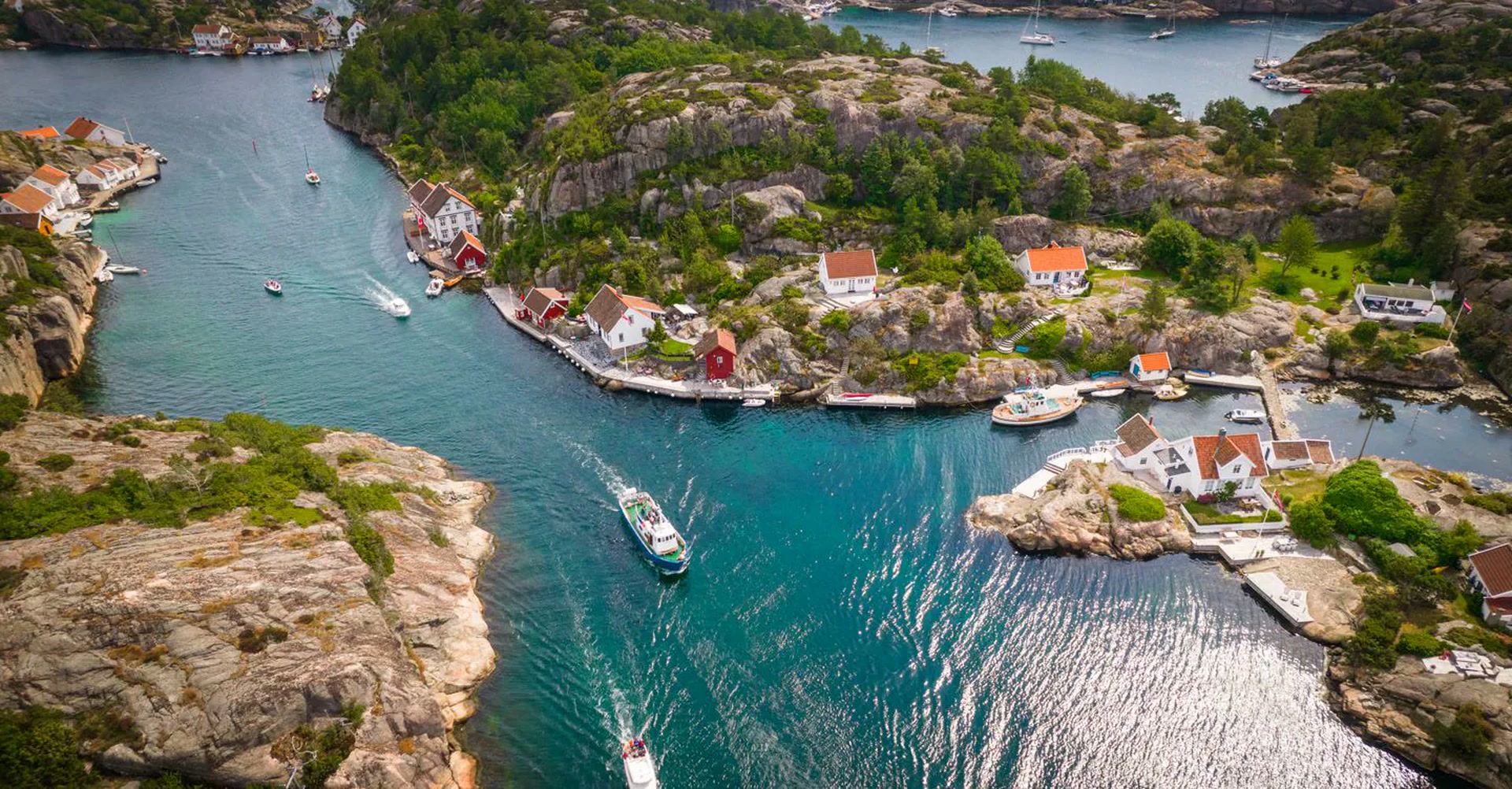 Kristiansand coastline with a yacht — illustrative image